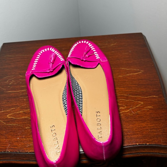 EUc Magenta Talbot Leather Flat 9 - Picture 4 of 9